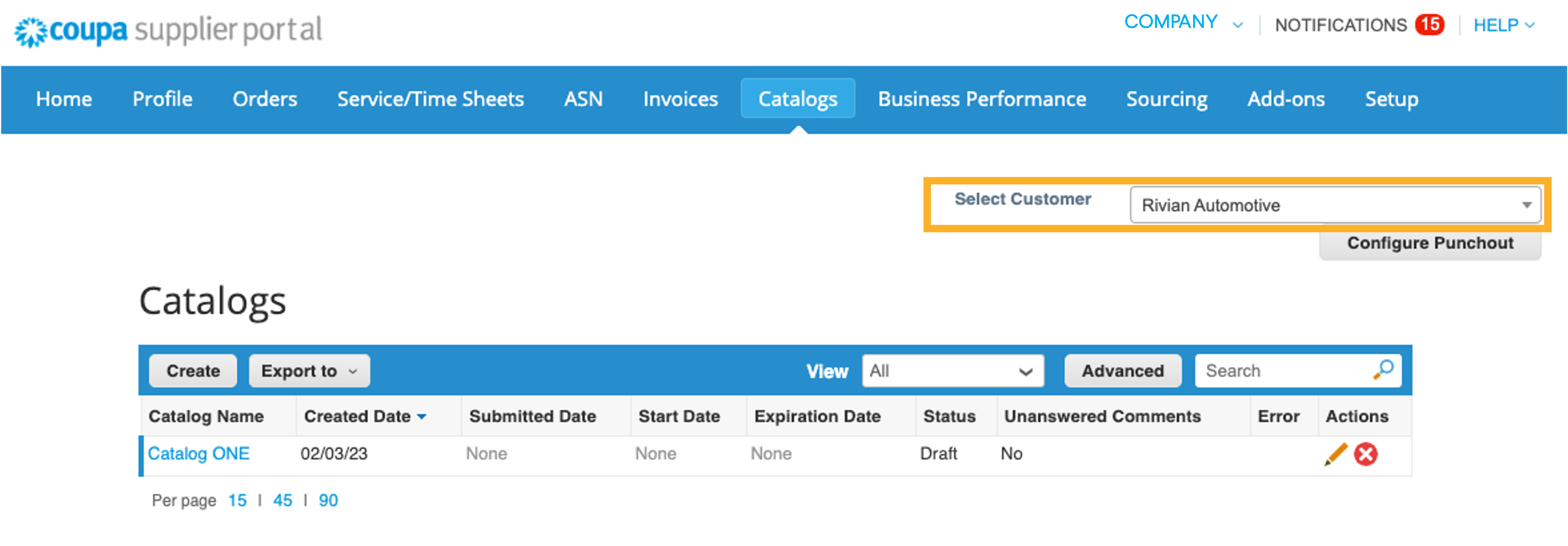 Manage Catalog